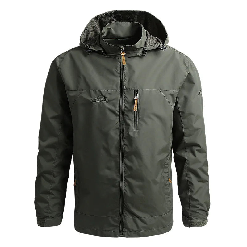 Coupe-vent Hommes DulJacket Imperméable En Plein Air À Capuche Manteau Sports Militaire Taille Européenne S-5XL Terrain Escalade Mince Outwear