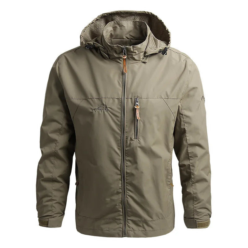 Coupe-vent Hommes DulJacket Imperméable En Plein Air À Capuche Manteau Sports Militaire Taille Européenne S-5XL Terrain Escalade Mince Outwear