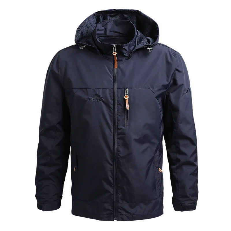 Coupe-vent Hommes DulJacket Imperméable En Plein Air À Capuche Manteau Sports Militaire Taille Européenne S-5XL Terrain Escalade Mince Outwear