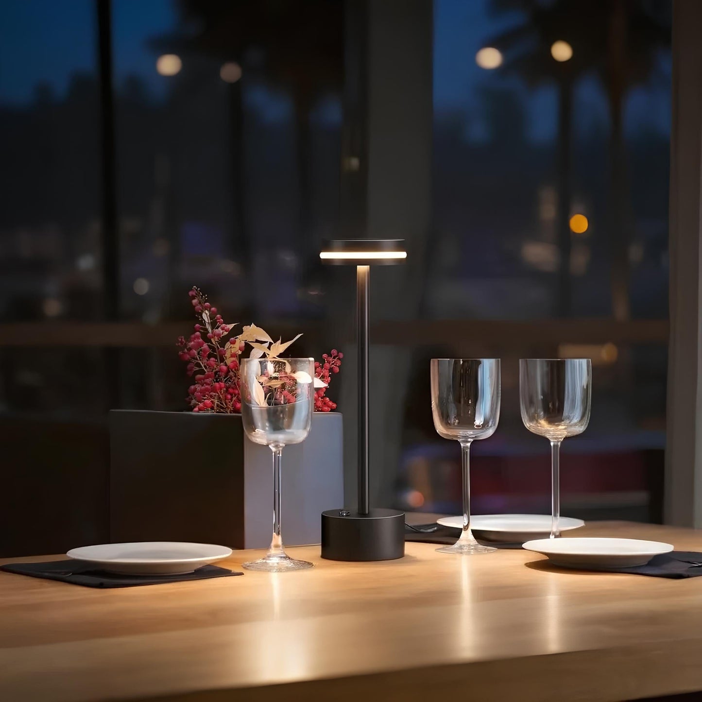 Modern Cordless LED Table Lamp – Rechargeable, Touch Control, Minimalist Lighting for Bedroom & Living Room