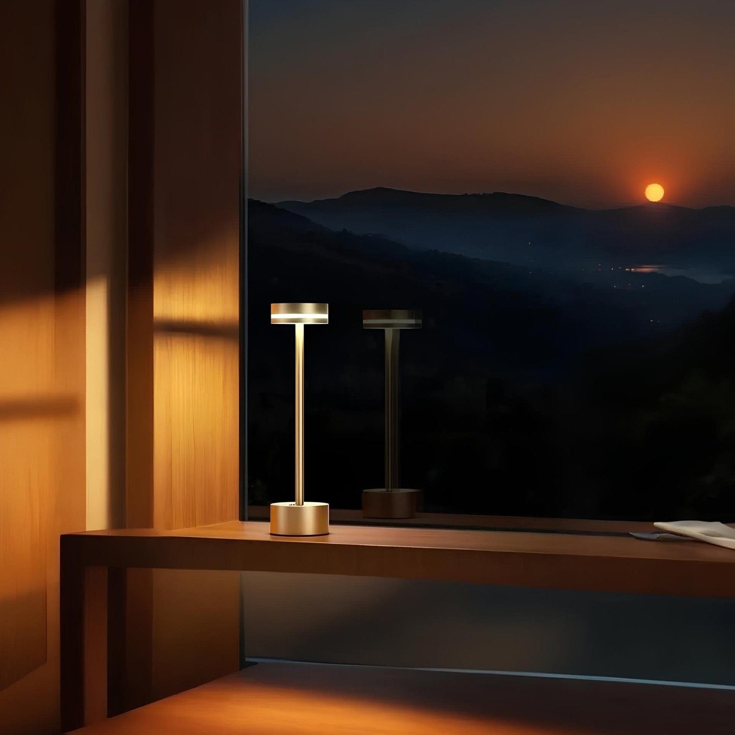 Modern Cordless LED Table Lamp – Rechargeable, Touch Control, Minimalist Lighting for Bedroom & Living Room