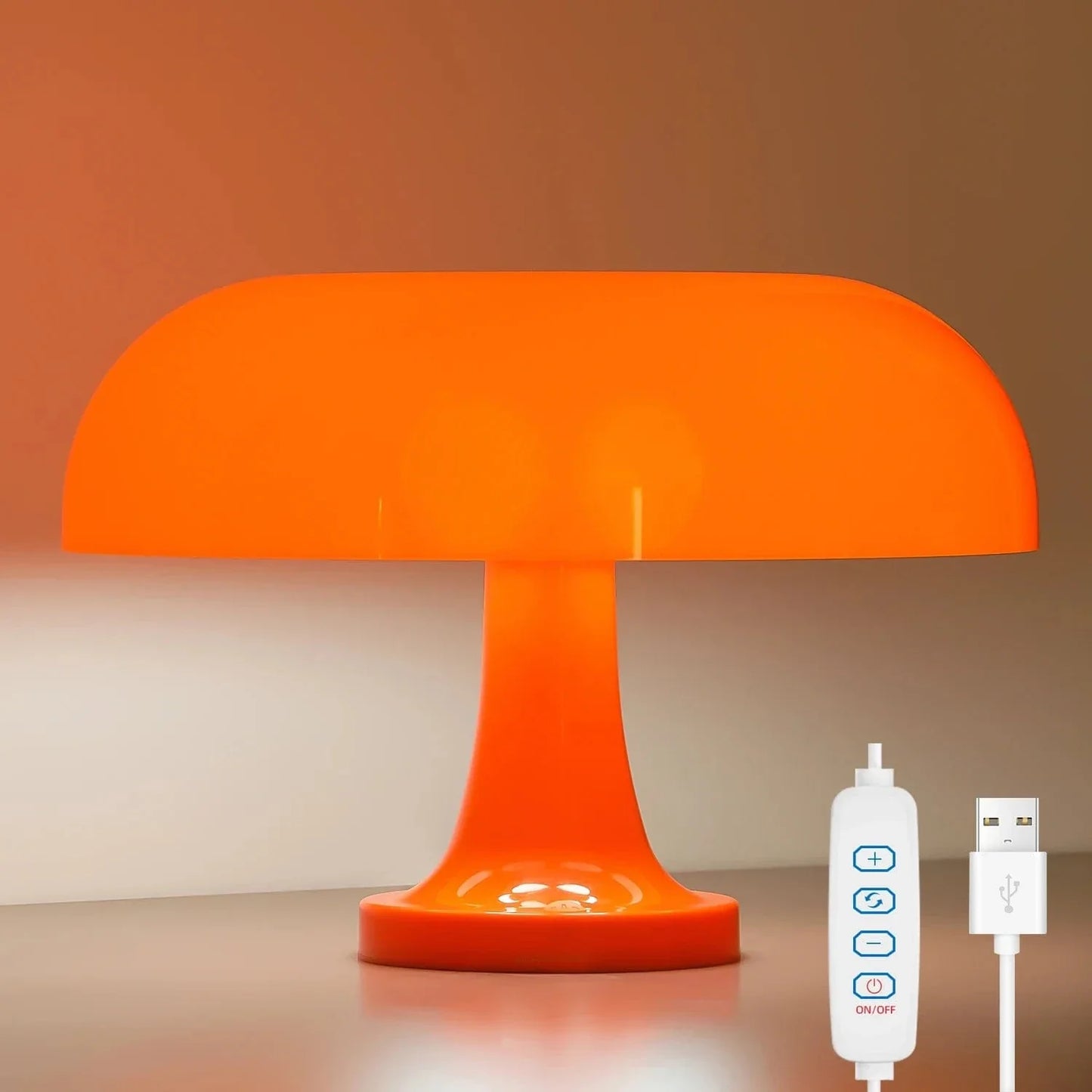 Modern LED Table Lamp With USB Charging - Dimmable - Three Colour Temperature - Stylish ABS Design - Ideal For Bedroom or Living Room