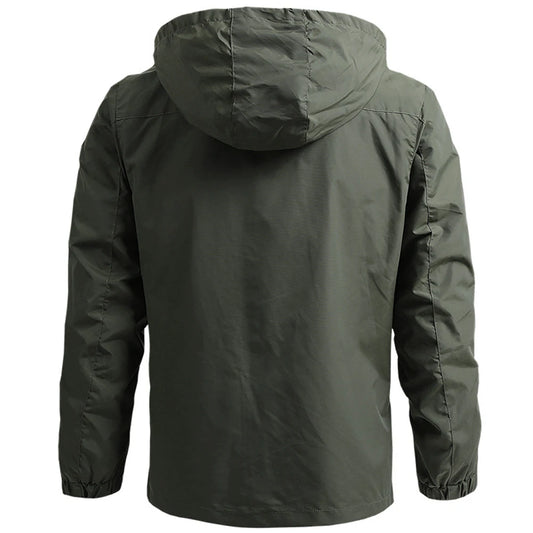 Coupe-vent Hommes DulJacket Imperméable En Plein Air À Capuche Manteau Sports Militaire Taille Européenne S-5XL Terrain Escalade Mince Outwear