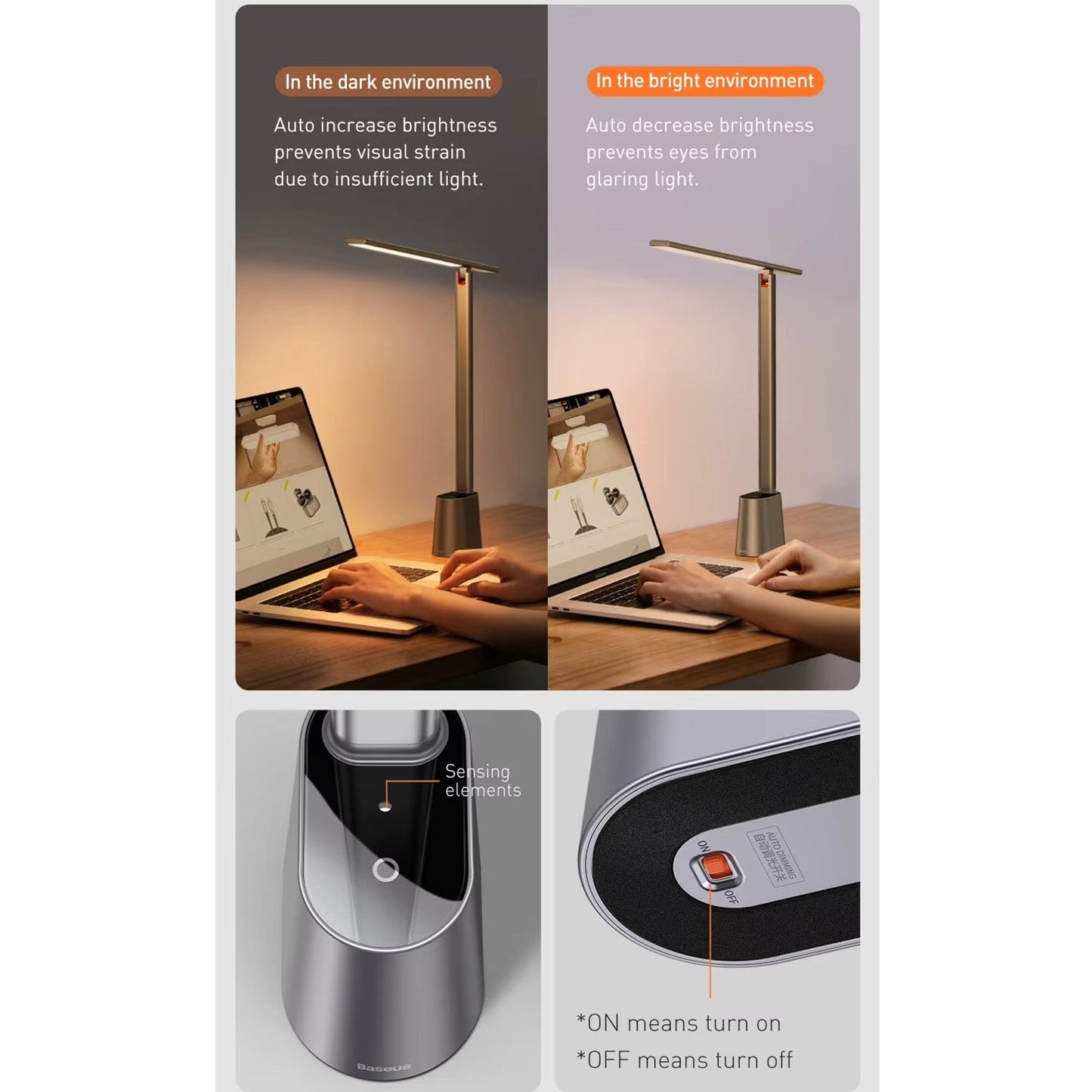Rechargeable LED Desk Lamp – Foldable, Touch Control, Adjustable Light &amp; Eye Protection