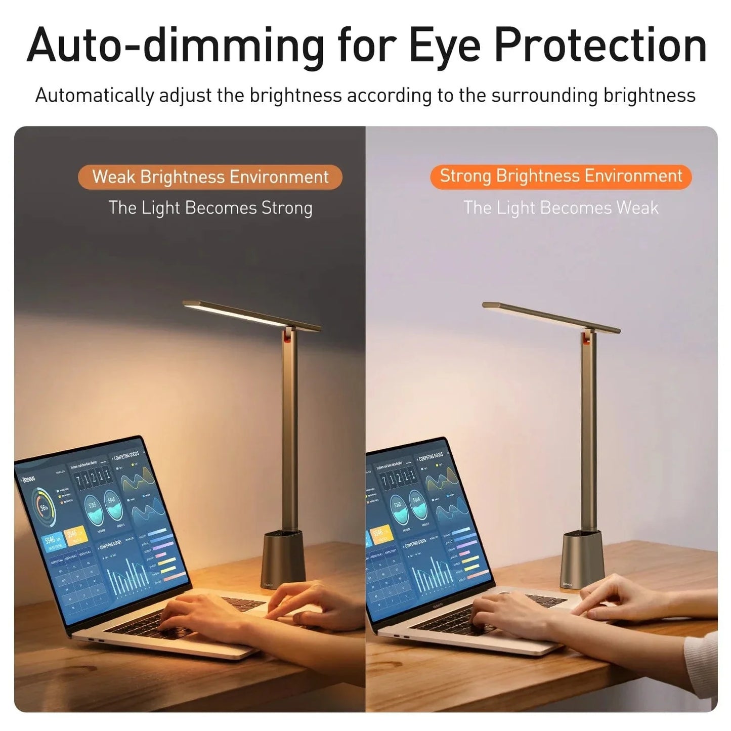 Rechargeable LED Desk Lamp – Foldable, Touch Control, Adjustable Light &amp; Eye Protection