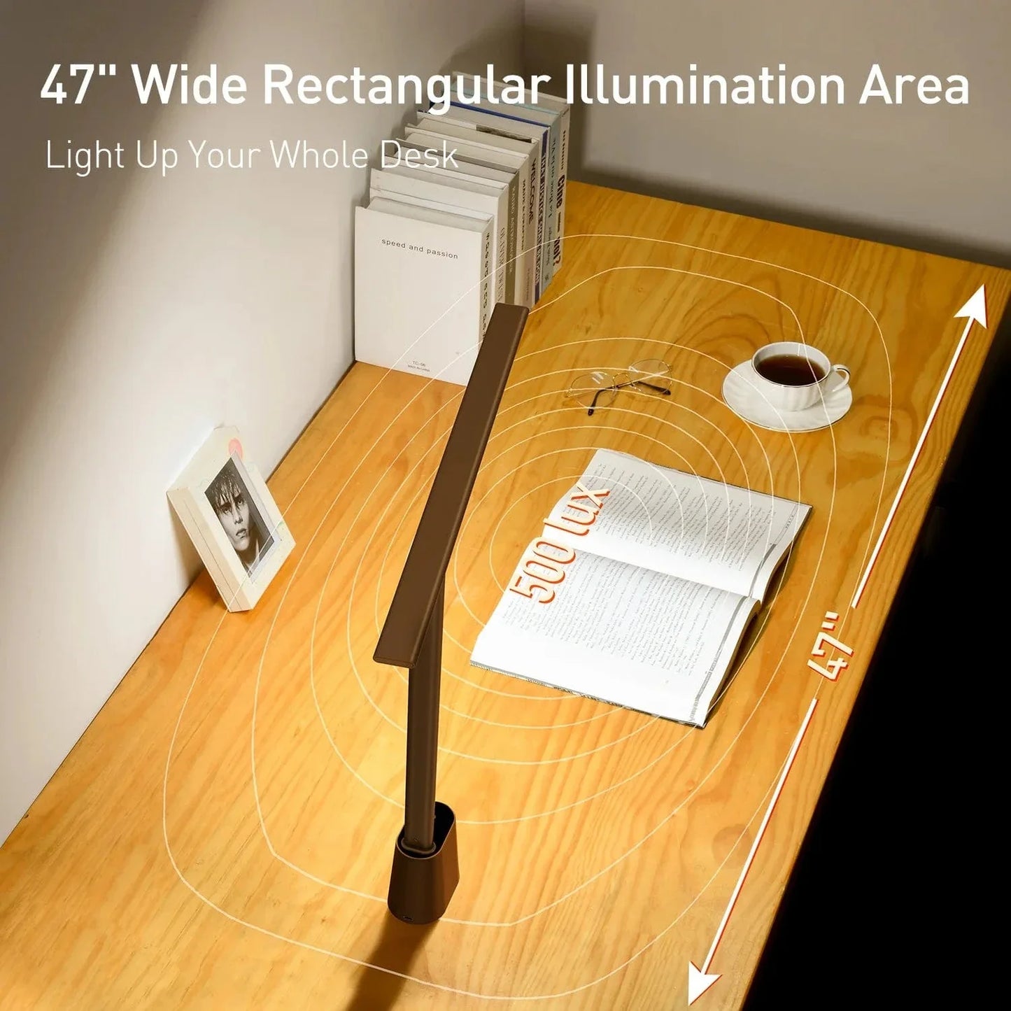 Rechargeable LED Desk Lamp – Foldable, Touch Control, Adjustable Light &amp; Eye Protection