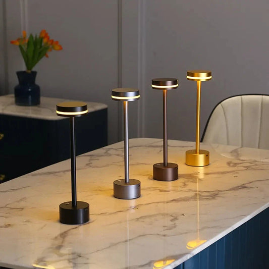 Modern Cordless LED Table Lamp – Rechargeable, Touch Control, Minimalist Lighting for Bedroom & Living Room