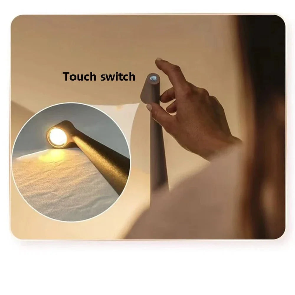 Rechargeable LED Desk Lamp – Wireless, Touch Control, Adjustable Light
